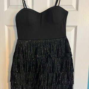 Francesca's Fringe Mini Dress